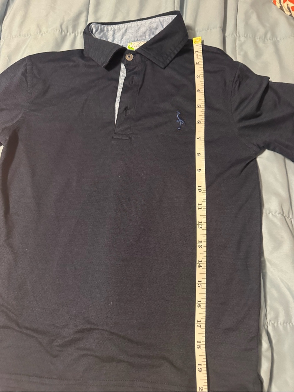 Tailorbyrd kids Dark Navy Polo with Contrast Collar